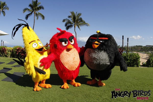 Maui, Hawaii - Friday, April 15, 2016: Yoga Session during the junket for Columbia Pictures and Rovio Animations' ANGRY BIRDS at the Four Seasons Resort in Wailea. 
