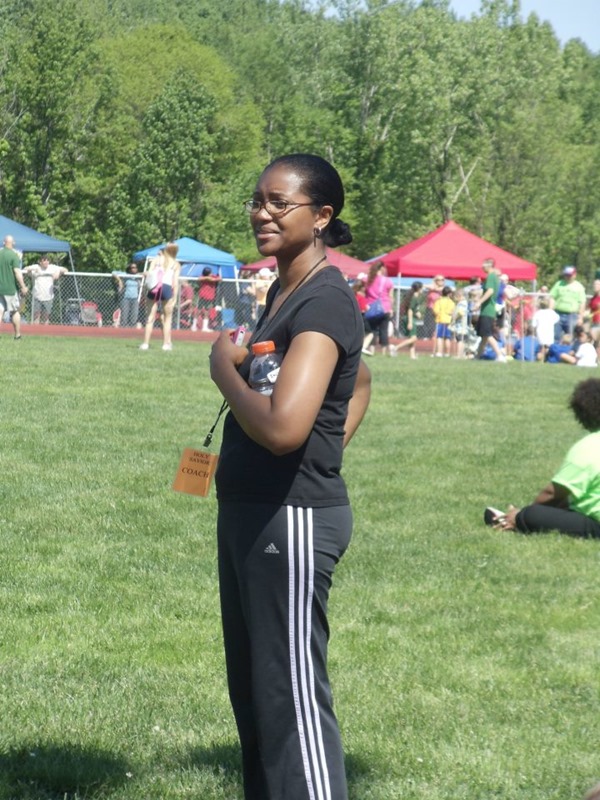 This is me watching the team run at one of their championship competitions.