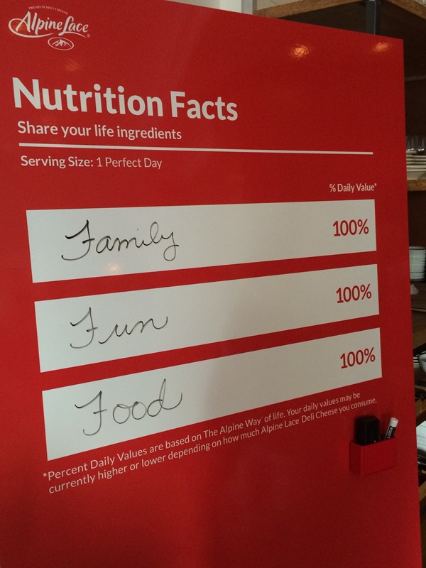 At this station, we all shared our #LifeIngredients.  These are Kristi Yamaguchi's Life Ingredients.