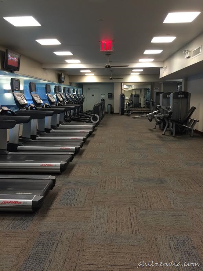 fitness center atpool at Marriott Brooklyn Bridge