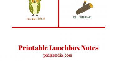 Printable lunchbox notes