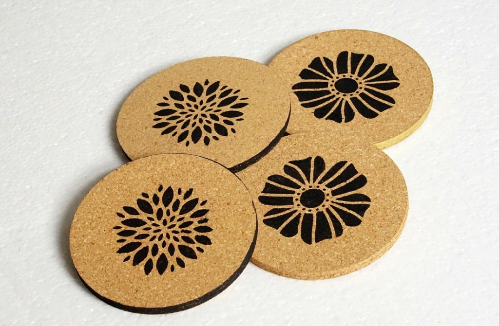 DIY cork coasters