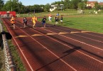 young athletes running track