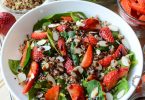 spinach quinoa strawberry salad