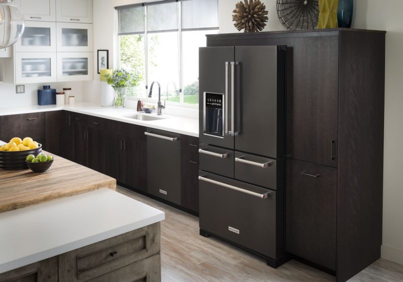 Kitchen Aid Black Stainless Steel Appliances