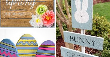 diy easter and spring wood signs