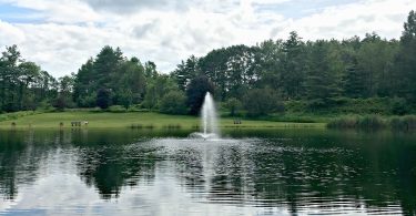 The fishing pond at Lake George RV Park