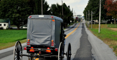 Horse drawn buggy in Lancaster Pennsylvania